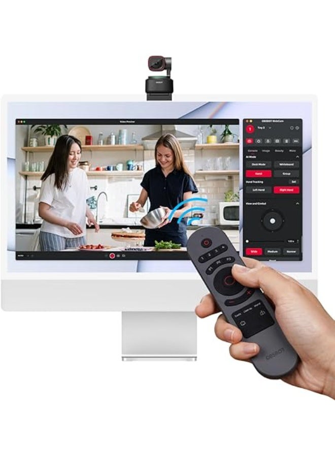 OBSBOT جهاز التحكم عن بُعد Tiny Series، جهاز تحكم ذكي لـ Tiny 2/Tiny 4K/1080P Webcam، اتصال لاسلكي عبر جهاز استقبال USB، مزيج من جهاز التحكم عن بُعد وجهاز تقديم العروض - Image 2